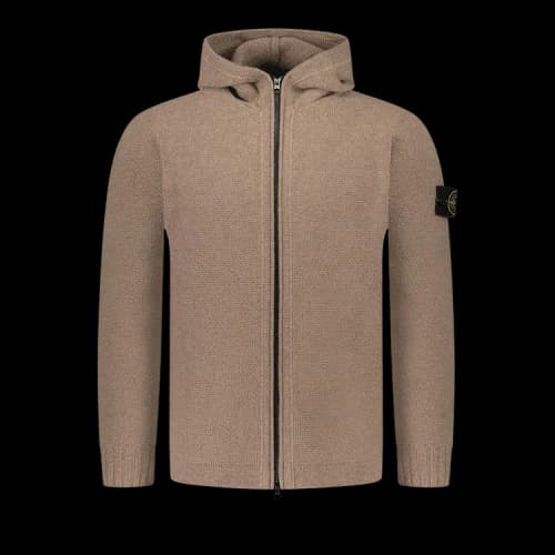 Stone Island Hooded Full Zip Cardigan 'Walnut'