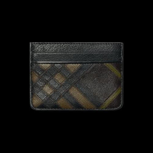 Burberry Check Card Case 'Peat'