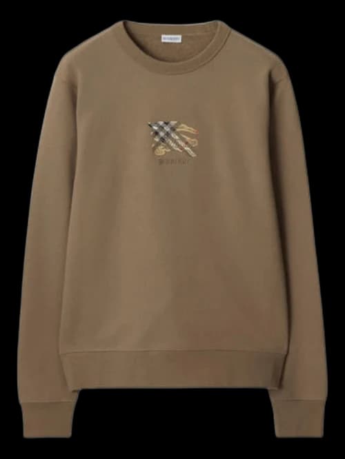 Burberry Brown Crew Neck Long Sleeves Shirt Clay Brown