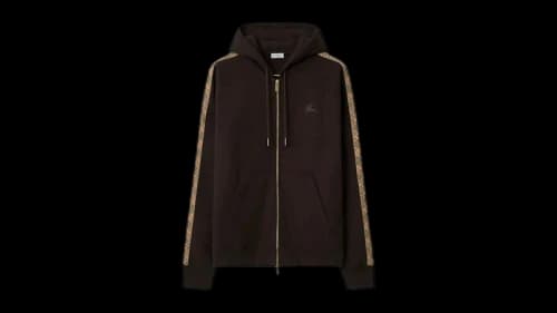 Burberry Zip Up Sweatshirt Clove Brown