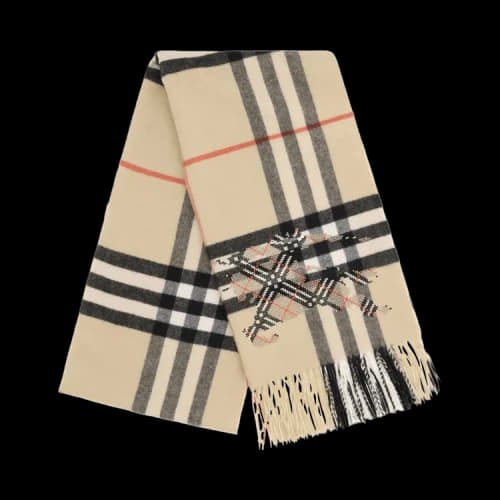 Burberry Mu G Check Ekd X Stitch Scarf 'Sand'