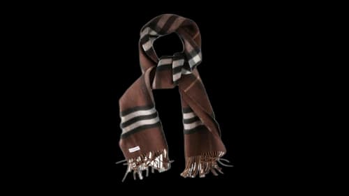 Burberry Reversible Ekd Check Cashmere Scarf Treacle Brown