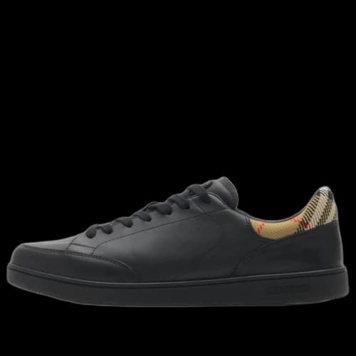 Burberry 26 Leather Set Sneakers 'Black Sand Beige'