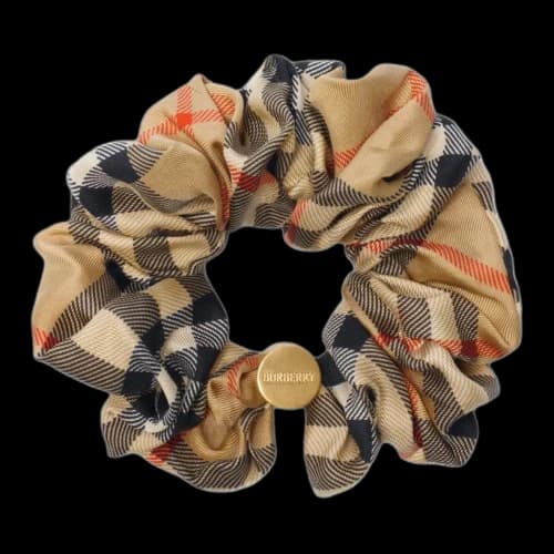 Burberry 26 Check Silk Scrunchie 'Sand Beige' (Women's)