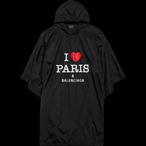 Balenciaga I Love Paris Balenciaga Poncho 'Black'