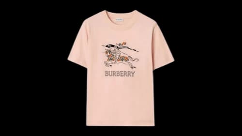 Burberry Women's Frankie Ekd Check T-shirt Bouquet