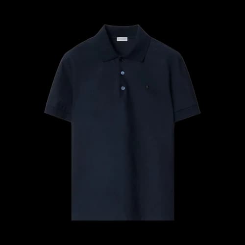 Burberry Evan Cuff Med Polo Shirt Navy