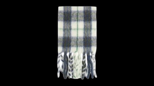 Burberry Women's Mu Small Check Scarf Peacock Blue