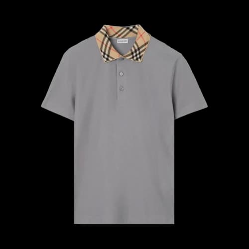 Burberry Evan Check Top Rainy Grey