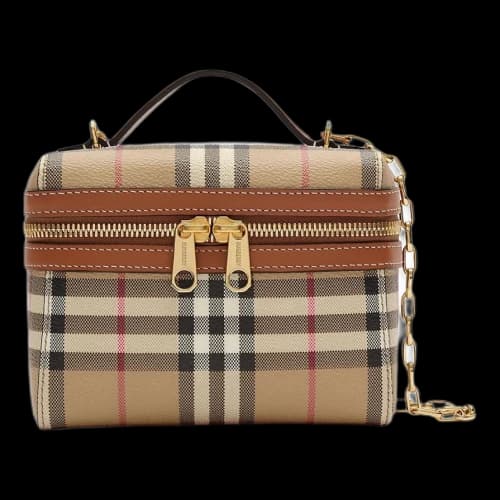 Burberry Mini Check Vanity Bag 'Archive Beige' (Women's)