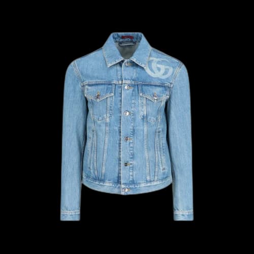 Gucci Double G' Denim Jacket Blue