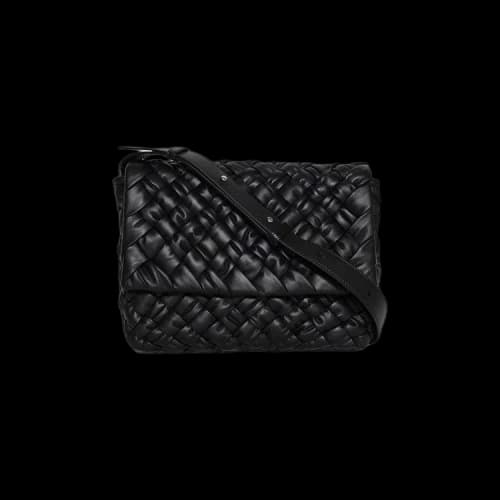Bottega Veneta Rumple Messenger Bag 'Black/Silver'