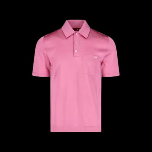 Gucci Silk Polo Logo Pink