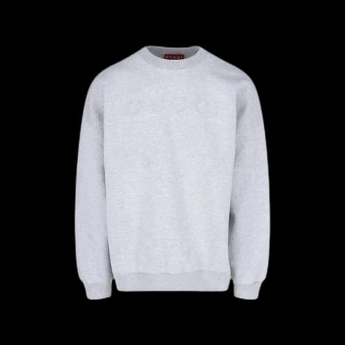 Gucci Crewneck Sweatshirt With Logo Grey