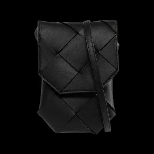 Bottega Veneta Diago Vertical Leather Phone Pouch 'Black'
