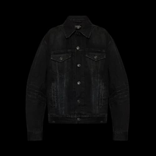 Balenciaga Standing Collar Denim Jacket 'Midnight'