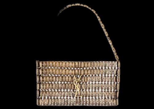 Saint Laurent Evening Bag in Crystals Walnut/Ebony