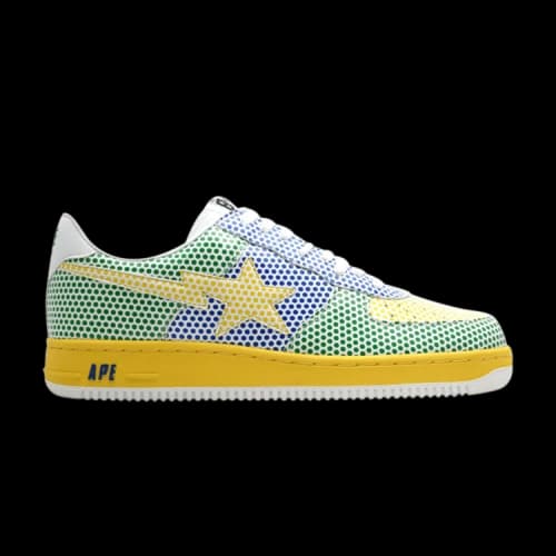 Bapesta FS-001 Low 'Green Yellow Blue Polka Dots'