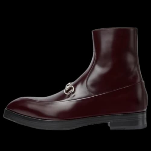 Gucci Horsebit Ankle Boots 'Bordeaux'