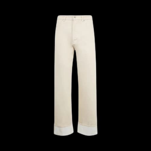 Bottega Veneta Colored Turned Up Jeans 'Pale Meringue'
