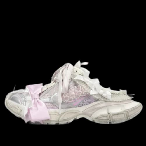 Balenciaga 3xl Lace Mule in 'White Light Pink' (Women's)