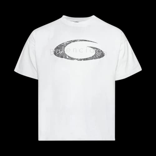 Balenciaga Logo Printed Short-Sleeve T-Shirt 'Dirty White/Black'