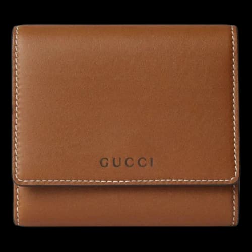 Gucci GG Emblem Medium Wallet 'Brown Leather'