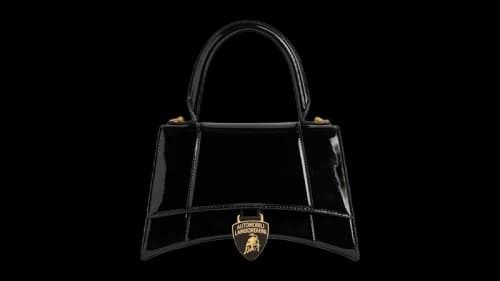 Balenciaga Automobil Lamborghini Hourglass Small Bag Black