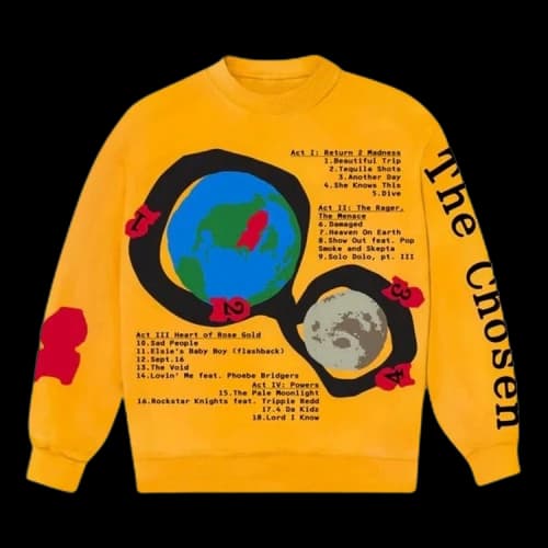 Cactus Plant Flea Market x Kid Cudi For MOTM III Beautiful Trip Crewneck 'Yellow'