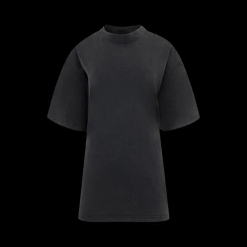 Balenciaga Lace-Up T-Shirt 'Faded Washed Black'