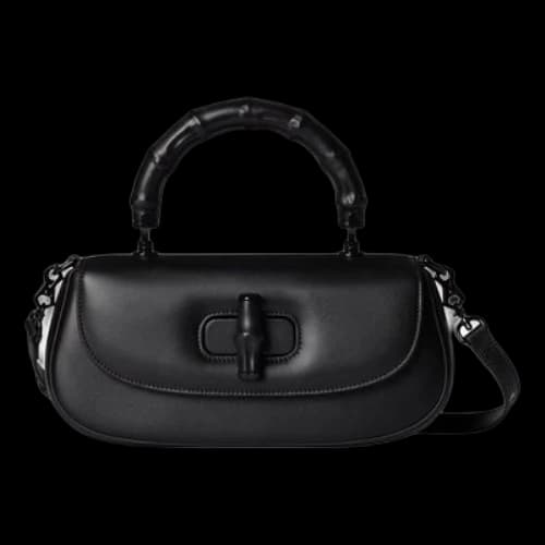 Gucci Bamboo Diva Small Top Handle Bag 'Black Leather' (Women's)
