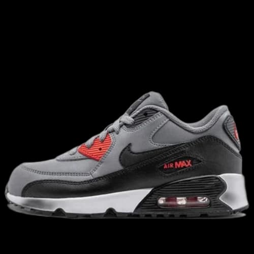 (PS) Nike Air Max 90 LTR Leather Low-Top Gray/Black