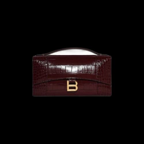 Balenciaga Hourglass Top Handle Bag 'Dark Burgundy'