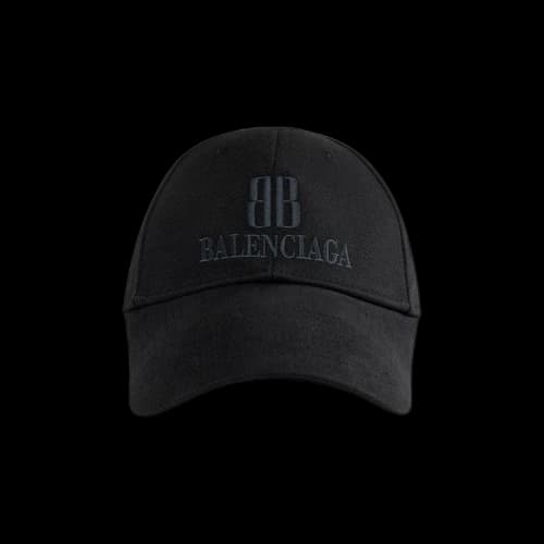 Balenciaga Logo Embroidered Cap 'Faded Black'