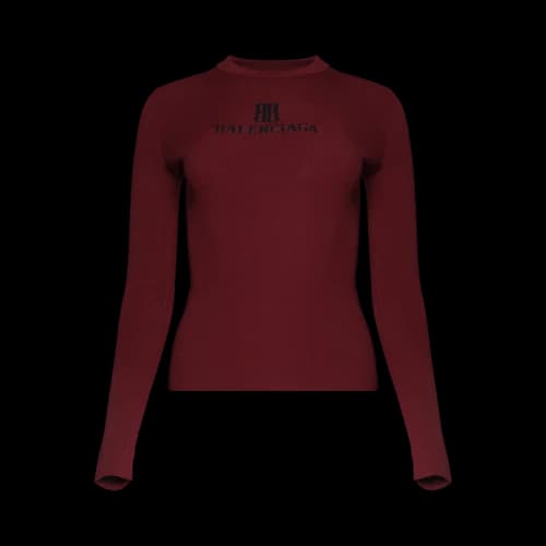 Balenciaga Crewneck 'Burgundy/Black'