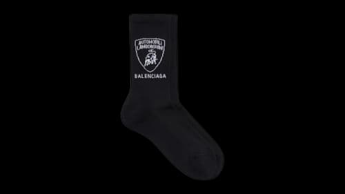 Balenciaga Automobil Lamborghini Socks Black/White
