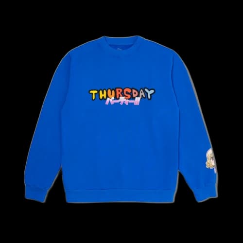 The Weeknd x Mr. Thursday Logo Crewneck Blue