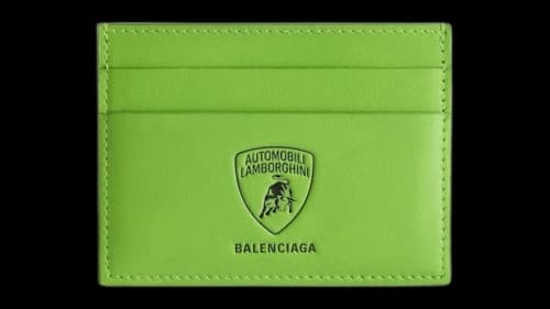 Balenciaga Automobil Lamborghini Card Holder Green