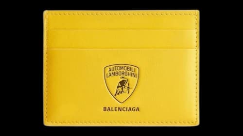 Balenciaga Automobil Lamborghini Card Holder Yellow