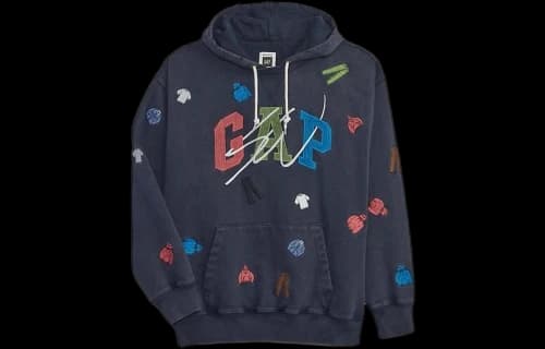 Gap Re-Issue × Sean Wotherspoon Embroidered Arch Logo Hoodie Blue