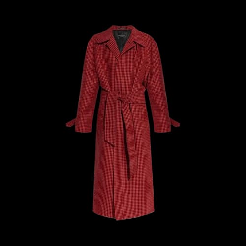 Balenciaga Layer Raglan Coat 'Red/Black'