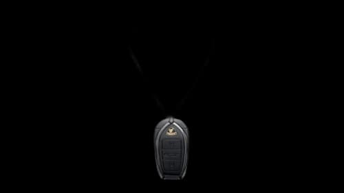 Balenciaga Automobil Lamborghini Car Key Necklace Jewlery Silver/Black