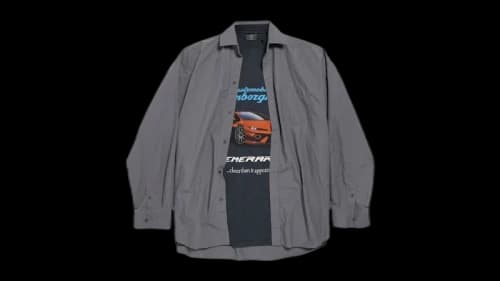 Balenciaga Automobil Lamborghini Layered Shirt Grey