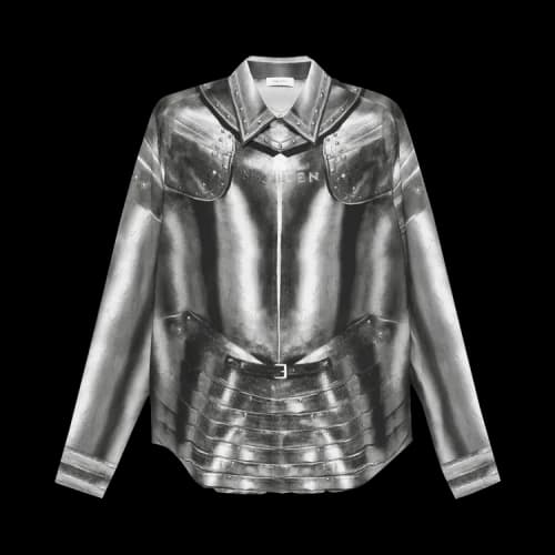 Alexander McQueen Armor Print Shirt 'Steel'