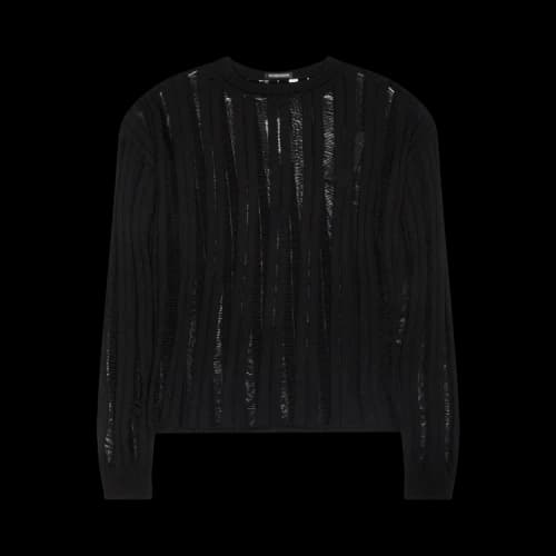 Ann Demeulemeester Danial Ladder Stitch Oversized Sweater 'Black'