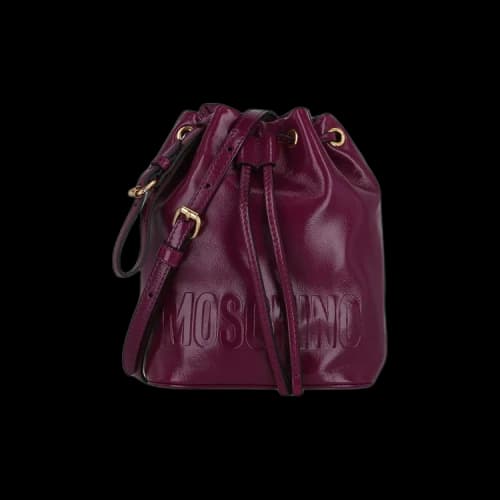 Moschino Logo Bucket Bag 'Bordeaux'