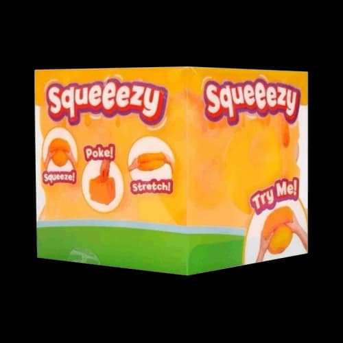 Sunny Days Squeezy Block Sensory Fidget Toy 'Yellow'