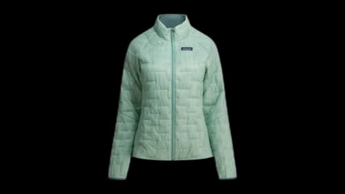 Patagonia W'S Micro Puff Short Down Jacket Light Blue