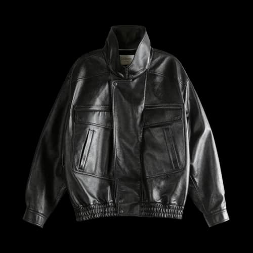 Saint Laurent Stand Collar Bomber Jacket 'Noir'