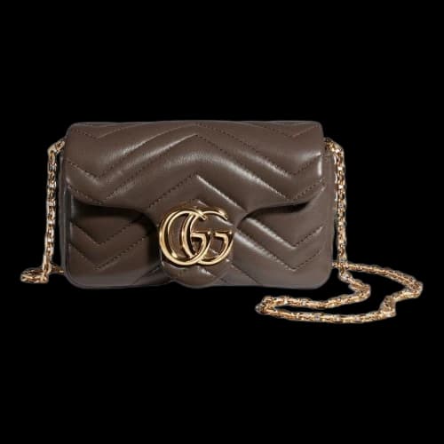 Gucci GG Marmont Mini Shoulder Bag 'Dark Taupe' (Women's)